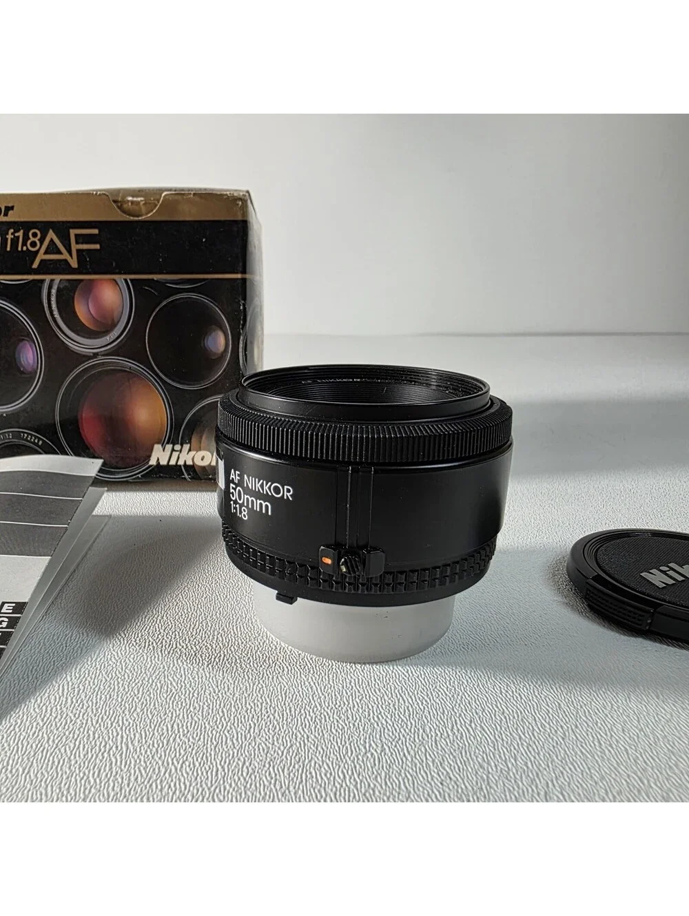 Nikon Nikkor AF 50mm f1.8 SLR DSLR Camera Lens W/Box & Manual